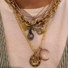 The MAC Double Bezel Mint Green Amethyst Ball Chain Necklace