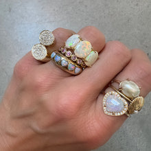 Flat Pave Diamond Bypass Ring