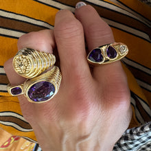 Fluted Amethyst Strata Ring