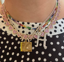 Glitzy Pave Diamond Slide-On Initial Charm