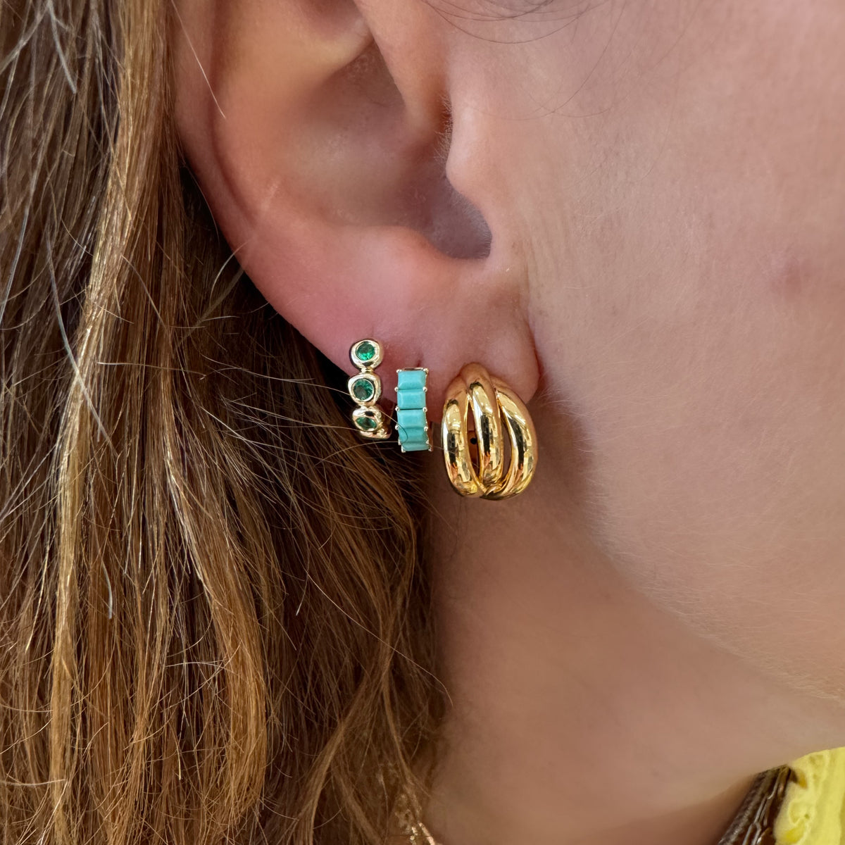 Gold Knot Huggie Hoop Earrings – Milestones by Ashleigh Bergman