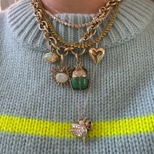 High Polish Heart Necklace with Diamond Bail
