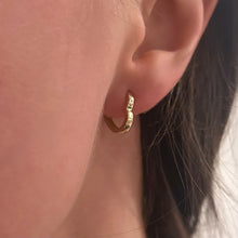 High Polish Heart of Gold Huggie Hoop Earrings