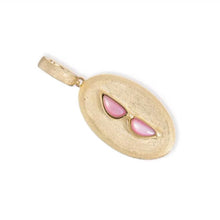 Baby Brushed Gold & Gemstone Emoji Icon Charm Pendant