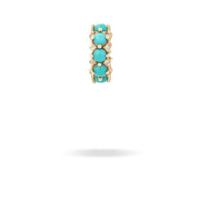 Pearl or Turquoise and Diamond Rounds Big Bead