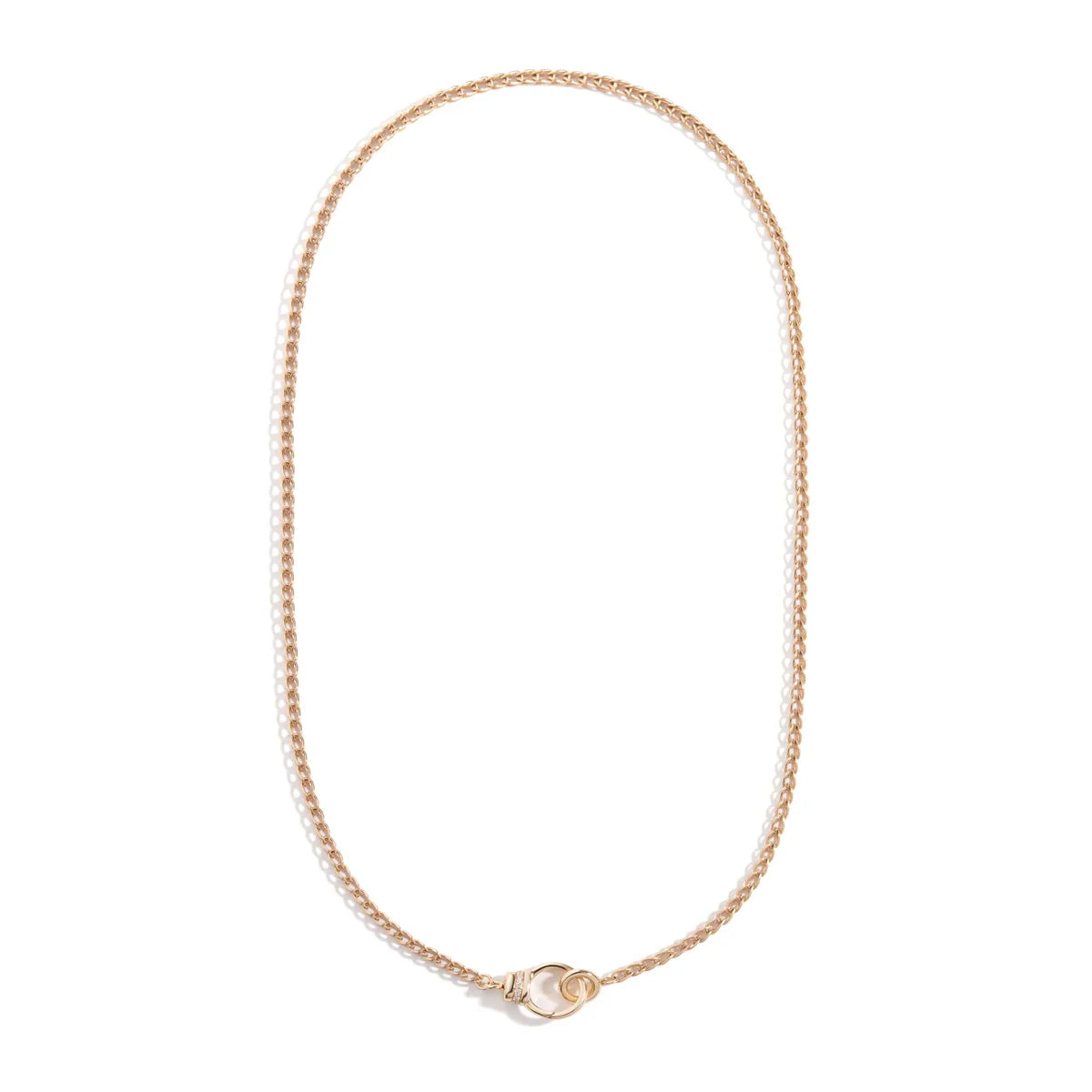 Eightfold Chain Necklace with Rainbow or Diamond Clasp