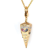 Four Sided Pendulum Evil Eye Locket Pendant