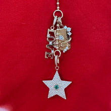 Gold Ball Chain Lariat Necklace with Diamond Clasp