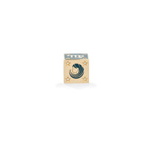 Ceramic & Diamond Zodiac Block Big Bead
