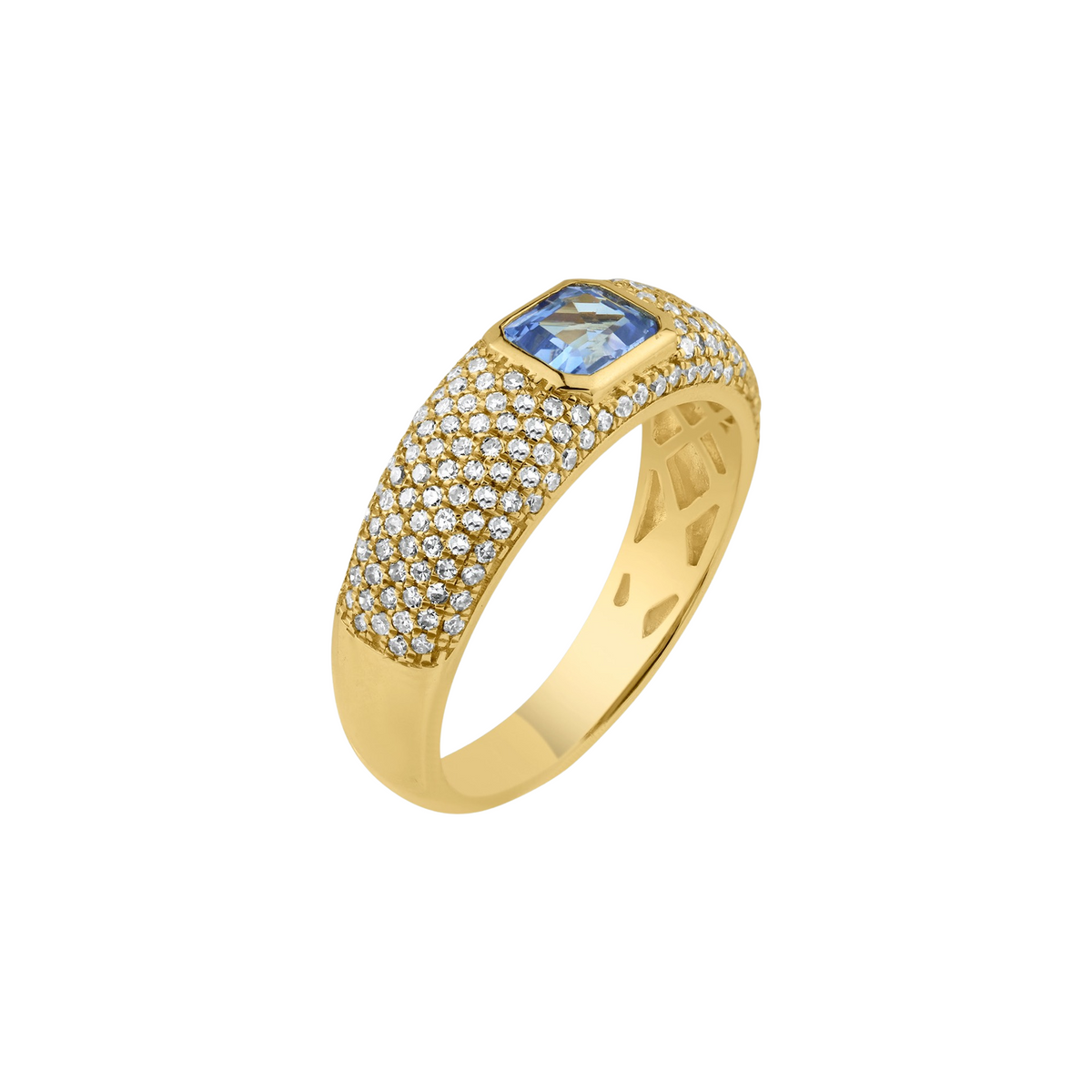 Bezel Set Gemstone & Diamond Stacking Ring Milestones by Ashleigh Bergman