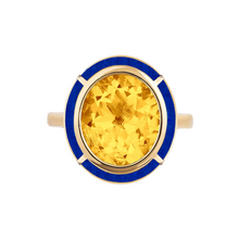 Melange Oval Shape Semi Precious Stone Ring