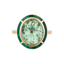 Melange Oval Shape Semi Precious Stone Ring