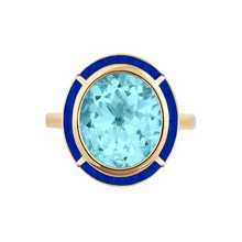 Melange Oval Shape Semi Precious Stone Ring