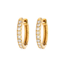 Classic Diamond Huggie Hoop Earrings