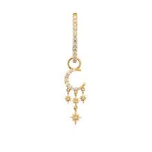Make a Wish Small Crescent Moon & Star Earring Charm