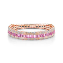 Pave Diamond & Gemstone Scales Stretch Bracelet