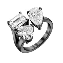Heart, Teardrop, & Emerald Cut Diamond Triple Threat Ring