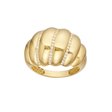 Twisted Gold & Diamond  Dome Ring