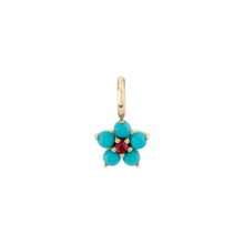 Tourmaline & Diamond or Turquoise Aurora Charm Necklace