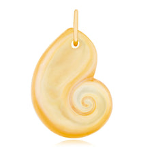 Golden Mother of Pearl Nautilus Charm