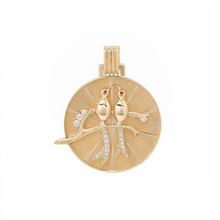 Lovebirds Medallion Pendant Necklace