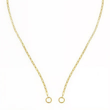 Thin Open Front Paperclip Link Chain Necklace (Solid)