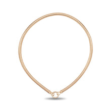 Golden Leather Torque Necklace