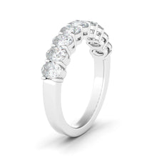 Half Oval Cut Lab Grown Diamond Eternity Band Ring