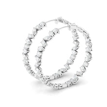 Lab Grown Mixed Shape Diamond Inside Out Hoop Earrings