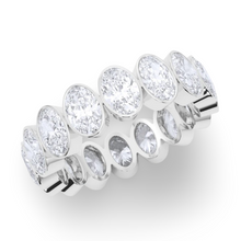 Oval Bezel Set Lab Grown Diamond Eternity Band