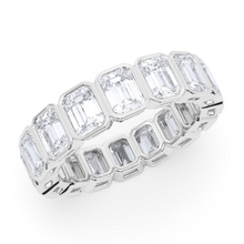 Emerald Cut Bezel Lab Grown Diamond Eternity Band