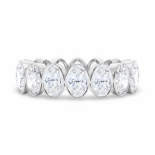 Oval Bezel Set Lab Grown Diamond Eternity Band