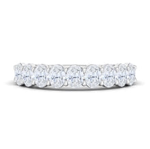 Half Oval Cut Lab Grown Diamond Eternity Band Ring