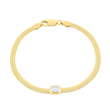 The Italian Flex Chain Bracelet with Diamond Bezel