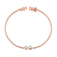 Bezel Set Diamond Shapes Tennis Bracelet