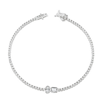 Bezel Set Diamond Shapes Tennis Bracelet