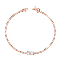 Bezel Set Diamond Shapes Tennis Bracelet