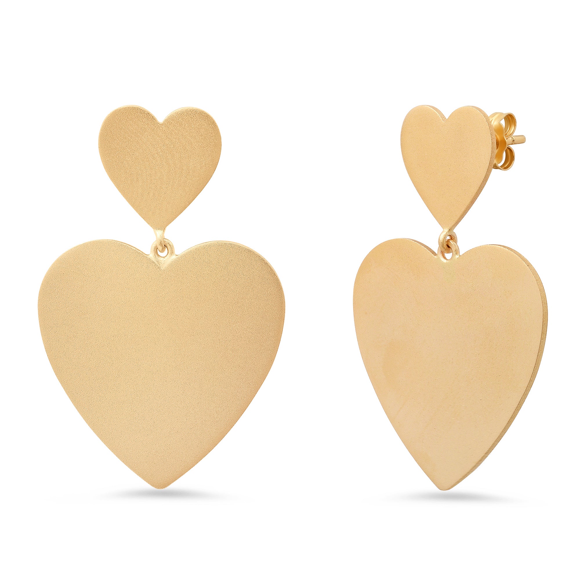 MS x SRJ Small Double Heart Earrings