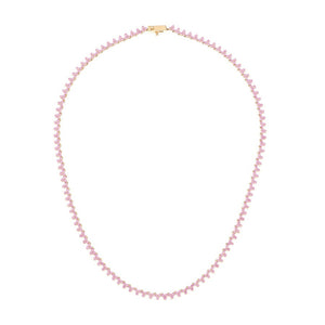 Exclusive MBAB x Adina Reyter Pink Sapphire Cluster Riviera Tennis Necklace