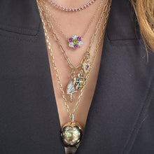 Orb Locket Pendant with Emerald Latch