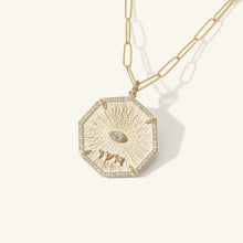 Quote Pave Diamond Octagon Charm