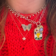 Magic Gemstone & Diamond Butterfly Necklace