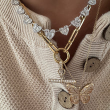 Bold Paperclip Chain Necklace with Diamond Toggle Lariat