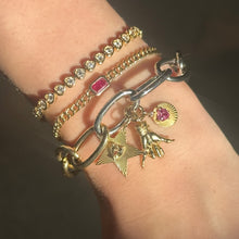 Inner Shine Bezel Set Diamond Heart Eternity Bracelet