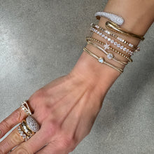 Stellar Star Beaded Ball Flex Cuff Bracelet
