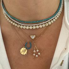 Round Bezel Set Miracle Plate Diamond Illusion Tennis Necklace
