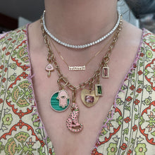 High Polish Old English Mama Nameplate Necklace