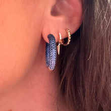 Mini Pyramid Huggie Hoop Earrings