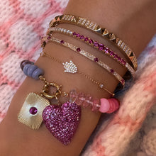 One of a Kind Serene Ruby Fluted Light Locket Charm