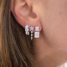 Diamond Illusion Double Drop Stud Earrings